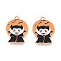 Подвески из сплава с эмалью на тему Хэллоуина, золотые, вампирские чары