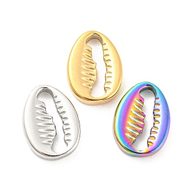 304 Stainless Steel Pendants, Shell Shape Charms