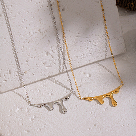 Минималистичные 304 подвески из нержавеющей стали в форме лавы для женщин