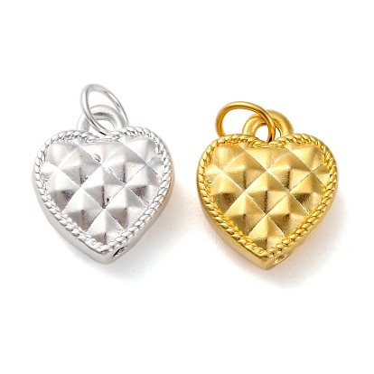 925 стерлингового серебра прелести сердца, с прыгающими кольцами и 925 штампом