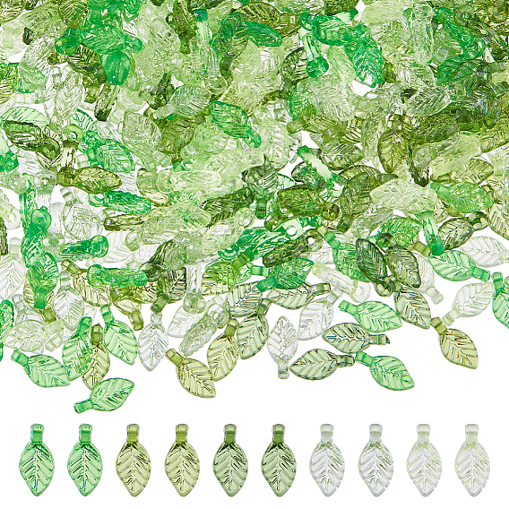 500шт 5 цветные подвески из прозрачного акрила, лист прелести