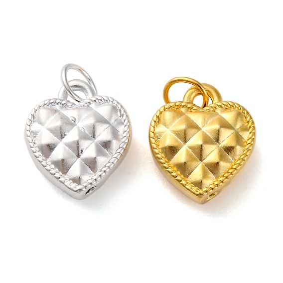 925 стерлингового серебра прелести сердца, с прыгающими кольцами и 925 штампом