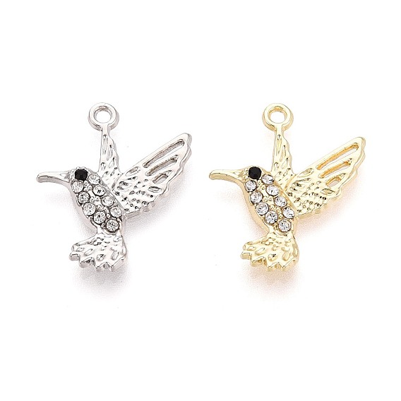 Подвески из сплава и хрустальных страз, амулеты птиц