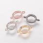 Brass Micro Pave Cubic Zirconia Links, Ring