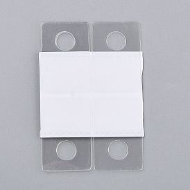 Pattes de suspension auto-adhésives en pvc transparent, avec trou de fente euro pliable, pour les onglets d'affichage de détail de magasin