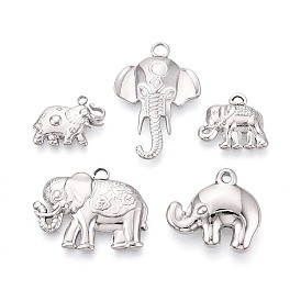 5 шт. 304 подвески из нержавеющей стали, Слон прелести