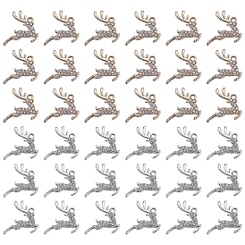 32шт. 2 цвета сплава с подвесками из хрустальных страз, олени прелести