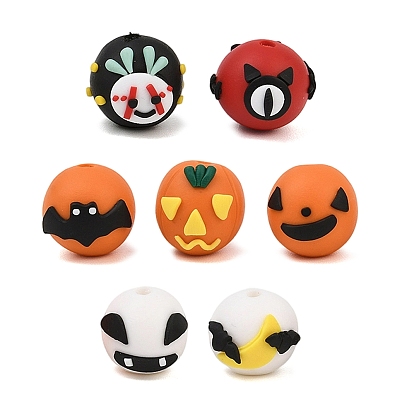 Halloween handgemachte Polymer Clay Perlen, Runde