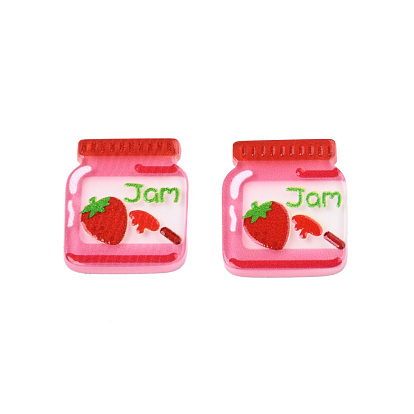 Printed Acrylic Cabochons, Strawberry Jam
