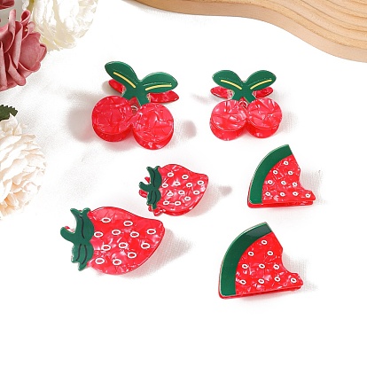 Заколки для волос из пвх, фрукты, аксессуары для волос для женщин и девочек