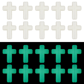 100g светящиеся прозрачные акриловые бусины, светится в темноте, крестик