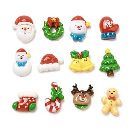 Christmas Theme Opaque Resin Cabochons