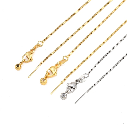 1мм латунная цепочка-коробка регулируемые слайдеры ожерелья, долговечный, стойки покрытие