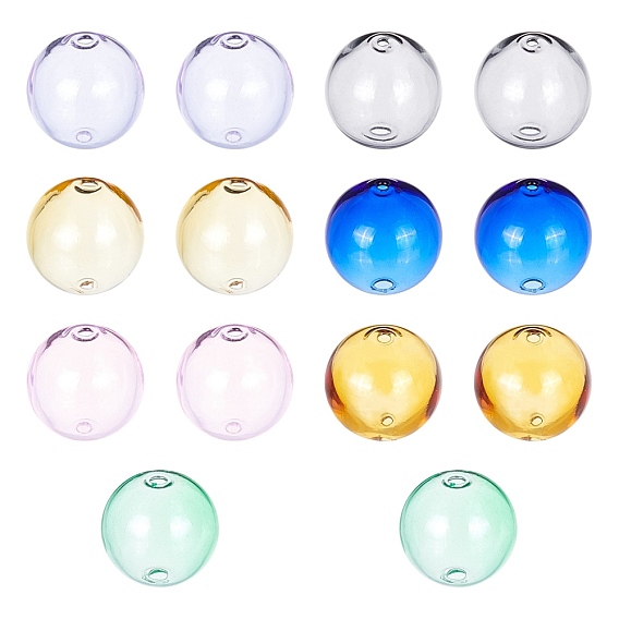 Handmade Blown Glass Beads, Round