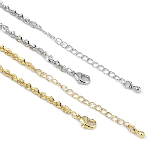 Стойка покрытие латунный кабель цепи ожерелья для женщин, долговечный, без свинца и без кадмия