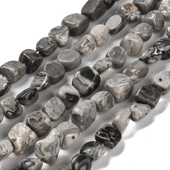 Натуральная карта каменные бусы пряди, самородки, упавший камень