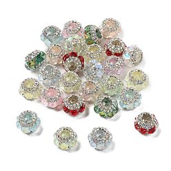Акриловые бусины-рондели со стразами, со смоляными звездными кабошонами, для ручек с бусинами, брелки, ювелирные изделия и ремесла