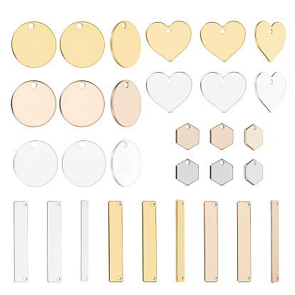 30 шт 10 стили латунные подвески, штамповка пустой метки