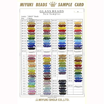 MIYUKI 3.4mm Drop Beads, Japanese Seed Beads, Matte Opaque Colours AB