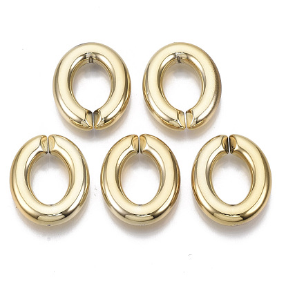 CCB Plastic Linking Rings, Quick Link Connectors, For Jewelry Cable Chains Making, Oval