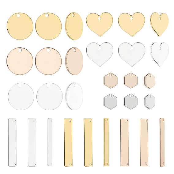 30 шт 10 стили латунные подвески, штамповка пустой метки