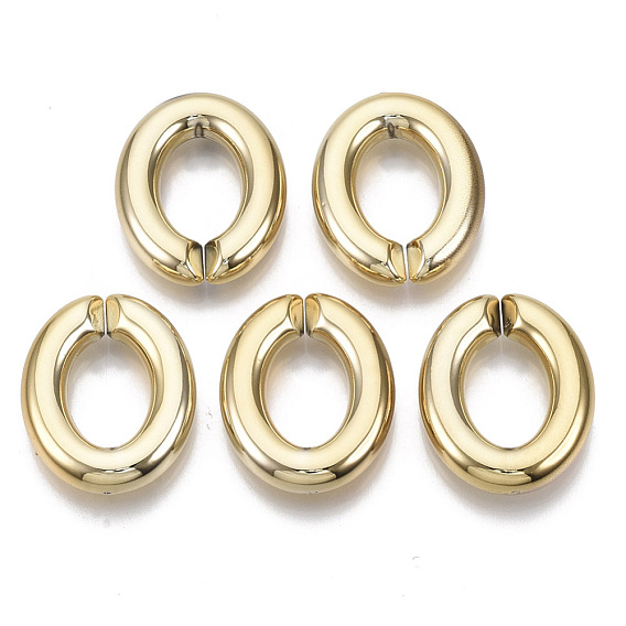 CCB Plastic Linking Rings, Quick Link Connectors, For Jewelry Cable Chains Making, Oval