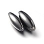 Magnetic Synthetic Hematite Oval Beads, No Hole