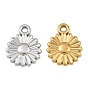 304 Stainless Steel Charms, Daisy Charms