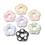 Printed Opaque Acrylic Beads, Flower