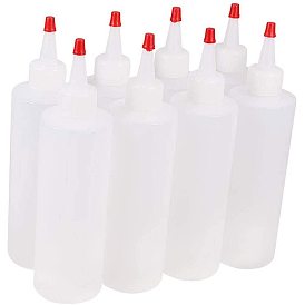 Botellas de pegamento de plástico pandahall elite, tapas de botellas a través del orificio