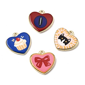 Печатные подвески сплава, сердце прелести, долговечный, стойки покрытие, золотые