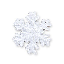 Christmas Theme Computerized Embroidery Polyester Self-Adhesive/Sew on Patches, Costume Accessories, Appliques, Snowflake