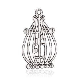 Pendentifs en alliage de style tibétain, cage à oiseaux