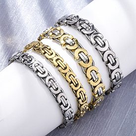 304 византийские браслеты-цепочки из нержавеющей стали для женщин и мужчин