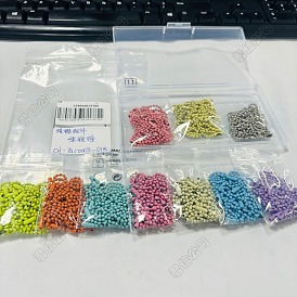 200pcs 10 couleurs chaîne à billes en fer, vernis de cuisson, non soudée