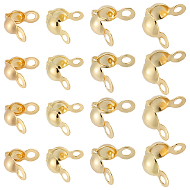 240шт 4 стили латунные наконечники бусин, без никеля , Калотте заканчивается, крышка раскладушки