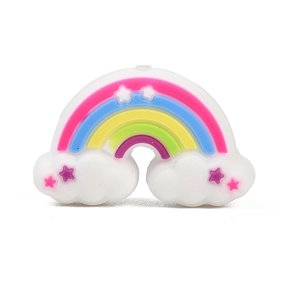 Силиконовые бусины, рианбоу, фокусные бусы