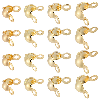 240шт 4 стили латунные наконечники бусин, без никеля , Калотте заканчивается, крышка раскладушки