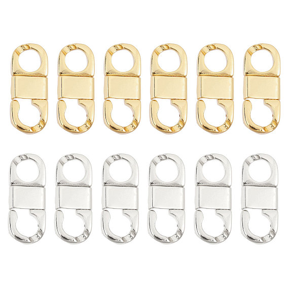 12шт. 2 цвета стойка покрытие латунь складные застежки, 8 сформированный