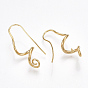 Brass Earrings, Nickel Free, Real 18K Gold Plated