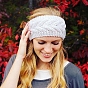 Polyacrylonitrile Fiber Yarn Warmer Headbands, Soft Stretch Thick Cable Knit Head Wrap for Women
