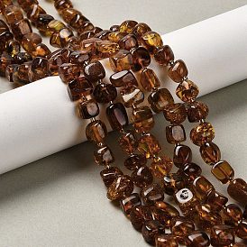 Янтарные шарики нити, самородки, с бисером, упавший камень