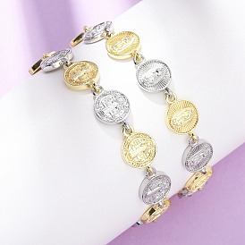 Браслеты из латунной цепочки для женщин, платиной и золотом