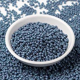 MIYUKI Round Rocailles Beads, Japanese Seed Beads, Matte Opaque Colours Lustered