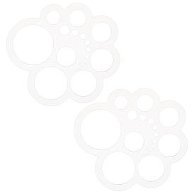 Прозрачный акриловый круглый инструмент для резки кожи, шаблон для рисования круга, для кожгалантереи