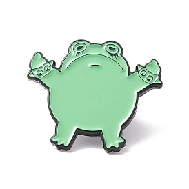 Frog Enamel Pin, Animal Alloy Badge for Backpack Clothes, Electrophoresis Black