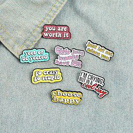 Colorful Cartoon Letter Brooch Pin for Personalized Accessories with Enamel Badge