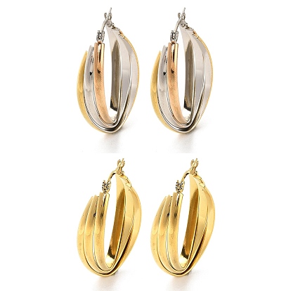 202 тройные серьги-кольца из нержавеющей стали, с 304 штифтов из нержавеющей стали