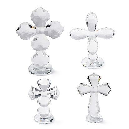 Фигурки крестов из натурального кварцевого кристалла, для домашнего украшения рабочего стола