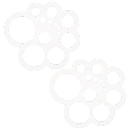 Прозрачный акриловый круглый инструмент для резки кожи, шаблон для рисования круга, для кожгалантереи